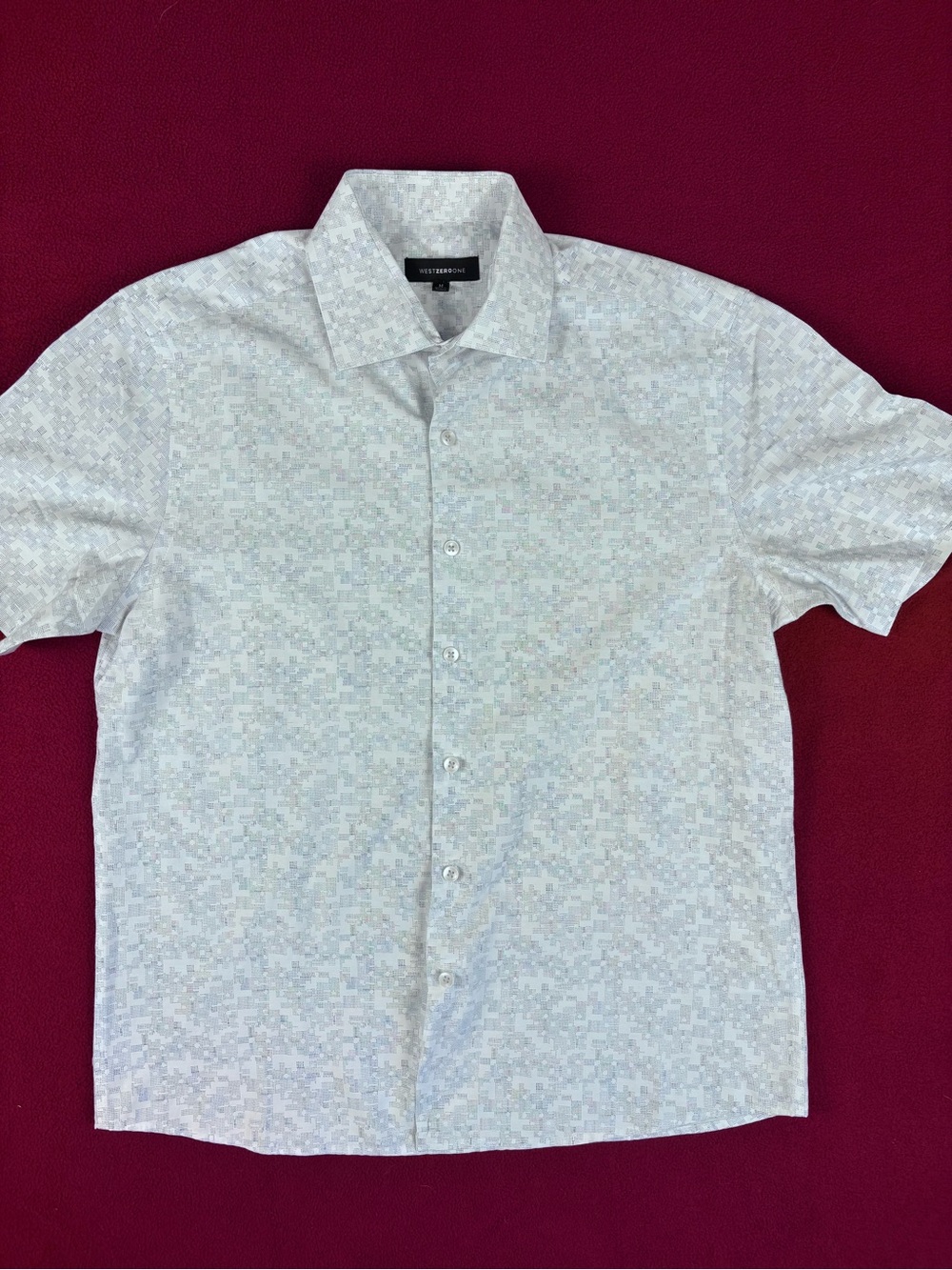 Westzero One Short-Sleeve Button-Up Shirt Light grey men’s medium